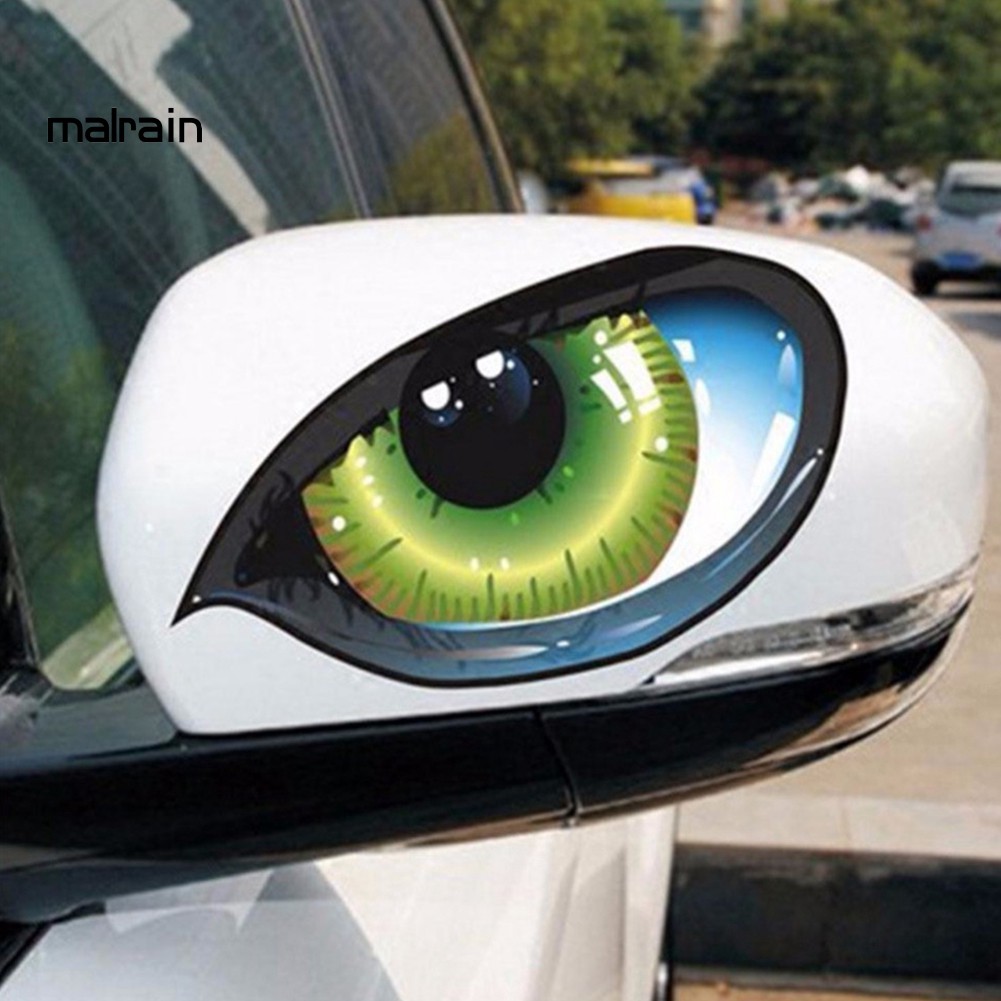 1 Cặp Sticker Dán Kính Chiếu Hậu Hình Đôi Mắt