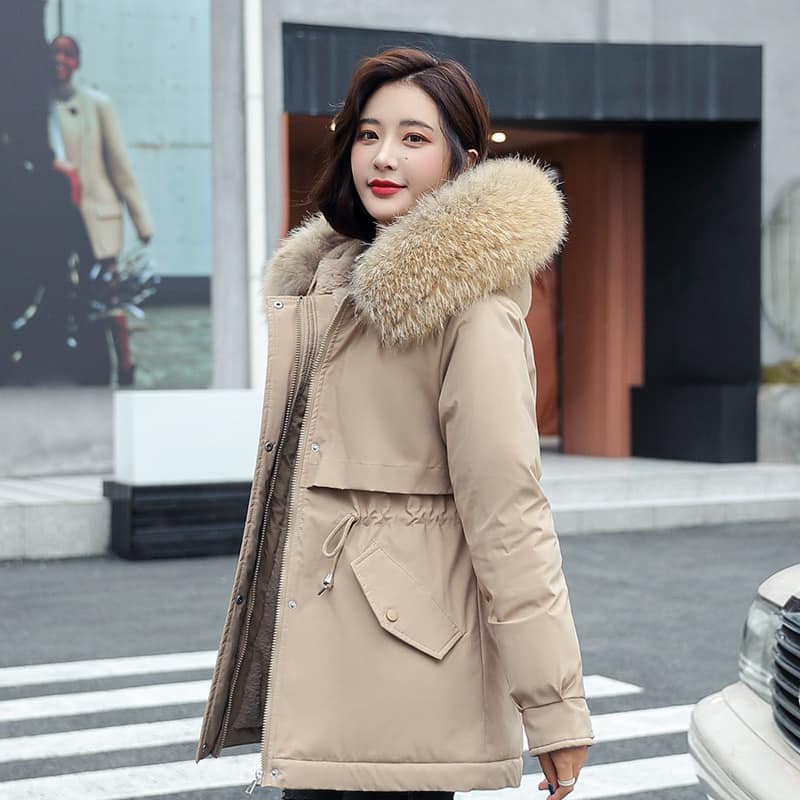Áo Parka Lót Lông Hàng Chuẩn Quảng Châu Loại 1 Kèm Ảnh Thật - Áo Trần Bông Toàn Bộ Thân Áo, Mũ Lông Vũ Bản Rộng