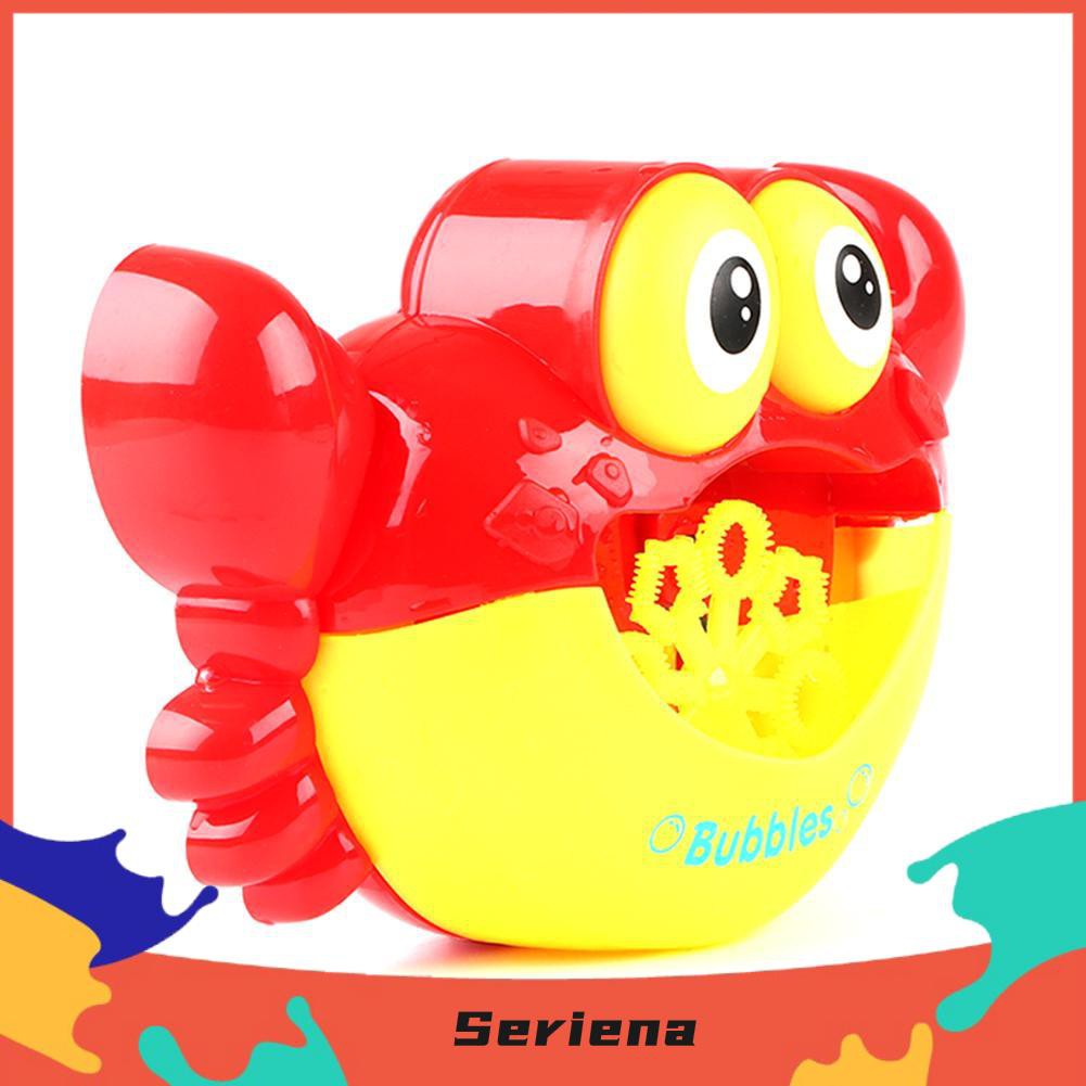 Seriena Electric Crab Bubble Machine Bathtub Bubble Maker Light Music Baby Bath Đồ chơi