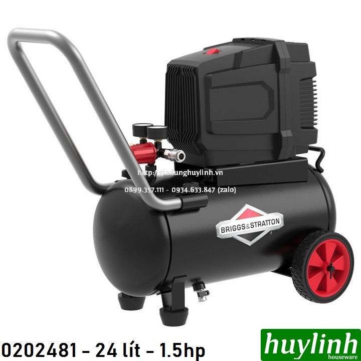 Máy nén khí không dầu Briggs &amp; Stratton 0202481 - 24 lít - 1.5hp