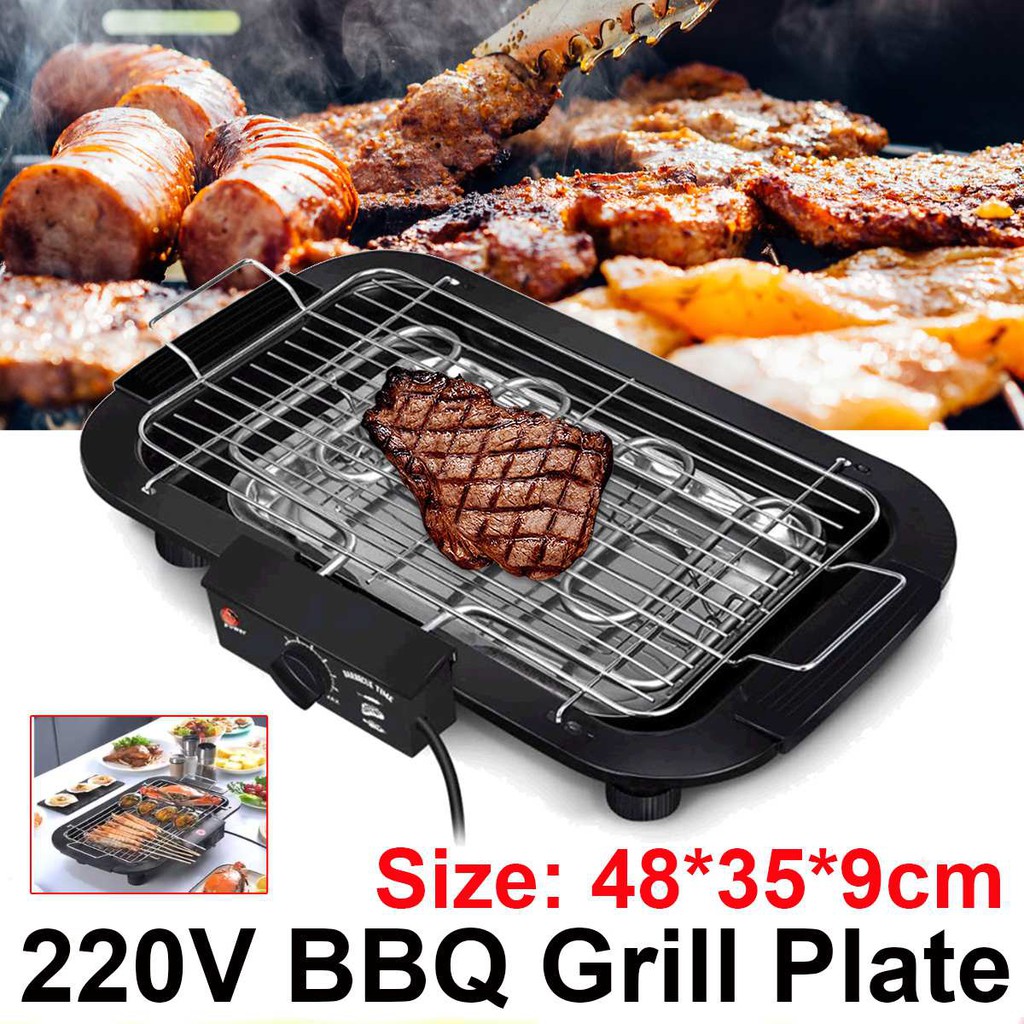 Bếp Nướng Không Khói Electric Barbecue Grill 2000W Cao Cấp Thép Không Gỉ