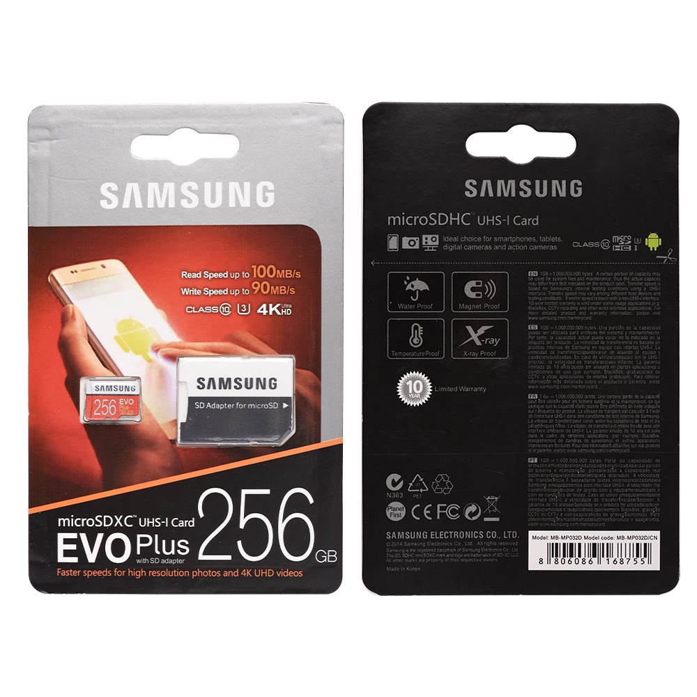 Thẻ nhớ Samsung Pro Evo 32GB / 64G / 128G / 256GB Micro SD Samsung Pro Evo Plus Class 10 TF | BigBuy360 - bigbuy360.vn