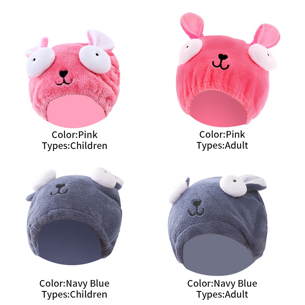 Elastic Bath Wrap Spa Cute Cartoon Quick Drying Super Absorbent Parent Child Hair Towel