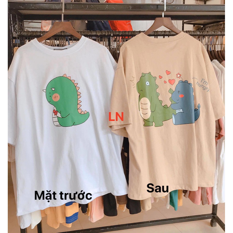 Áo phông khủng long in 2 mặt
