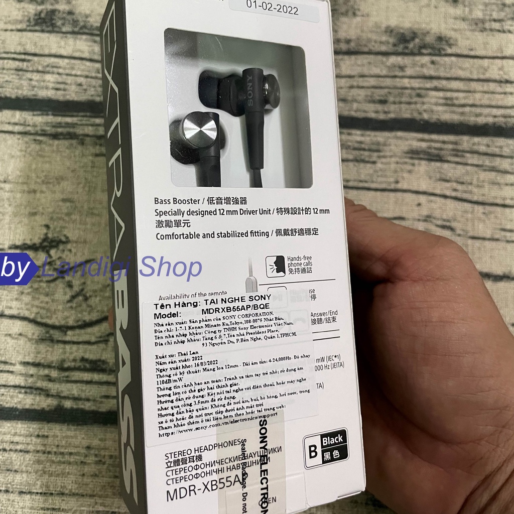 NEW Full box - Sony MDR-XB55AP Tai nghe Extra Bass có dây nhét tai