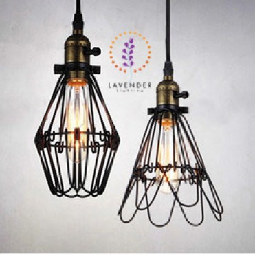 Đèn thả lồng sắt hoa TH006
