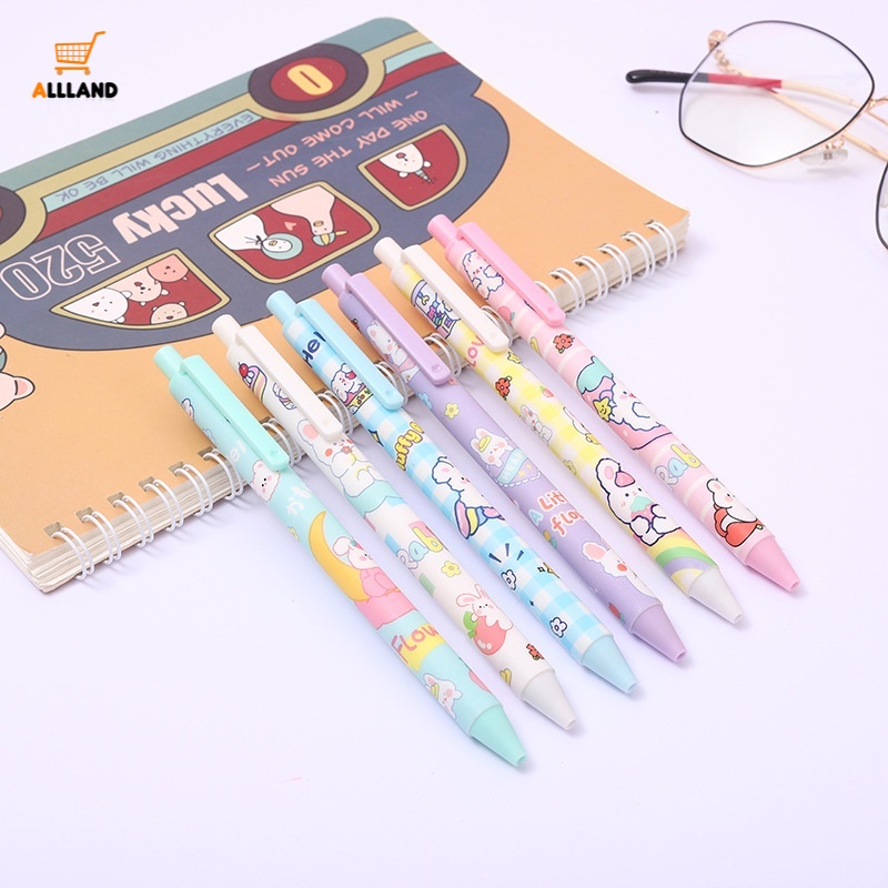 1 Bút Mực Gel Ngòi 0.5m Mực Đen Họa Tiết Động Vật Hoạt Hình Sáng Tạo Độ Phân Giải Cao Dành Cho Học Sinh