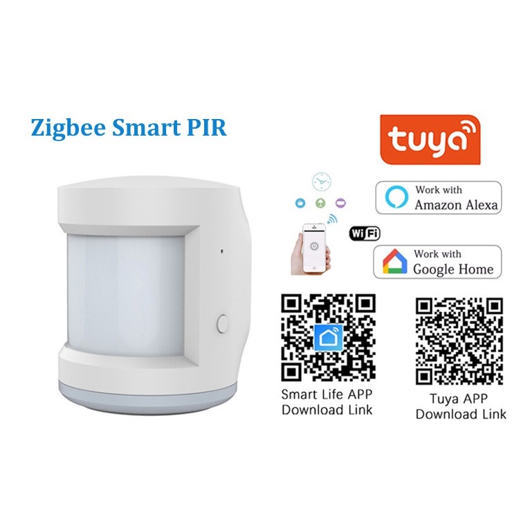 Cảm Biến Chuyển Động Zigbee Tuya Smartlife , Cảm Biến Zigbee An Ninh Báo Động Từ Xa Qua App