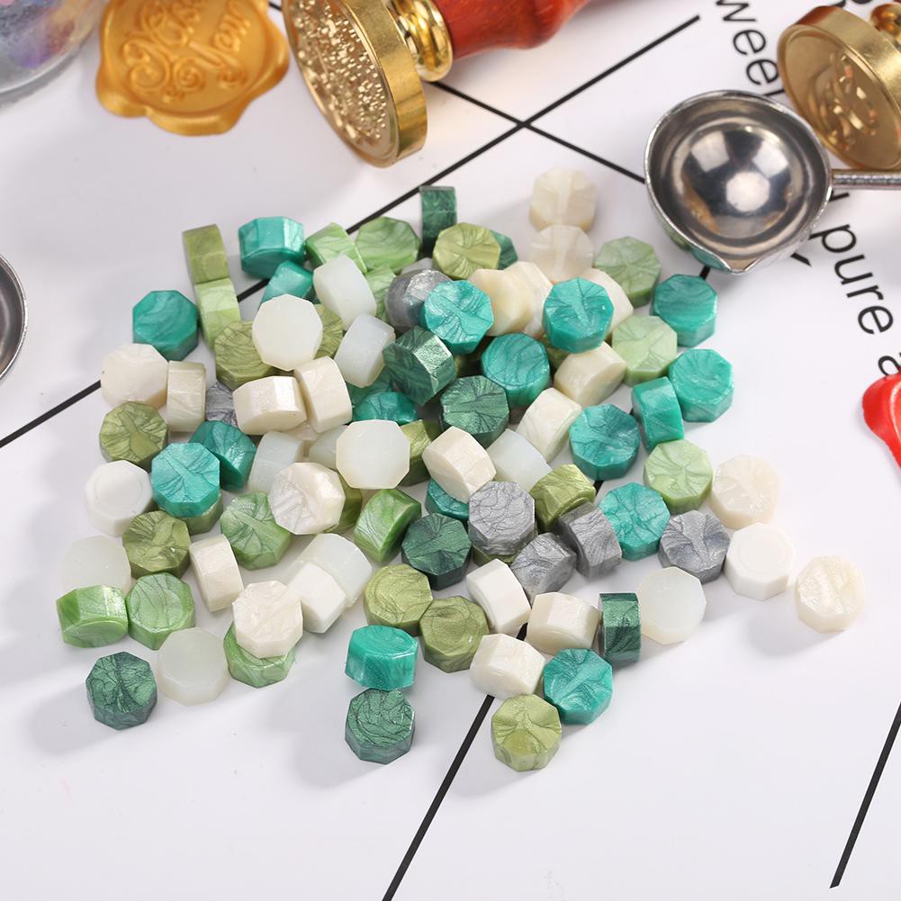 Set khoảng 100 viên sáp làm con dấu hình bát giác cổ điển