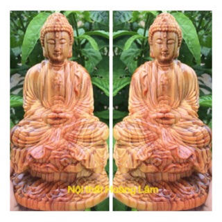 Tượng phật A Di Đà gỗ huyết long