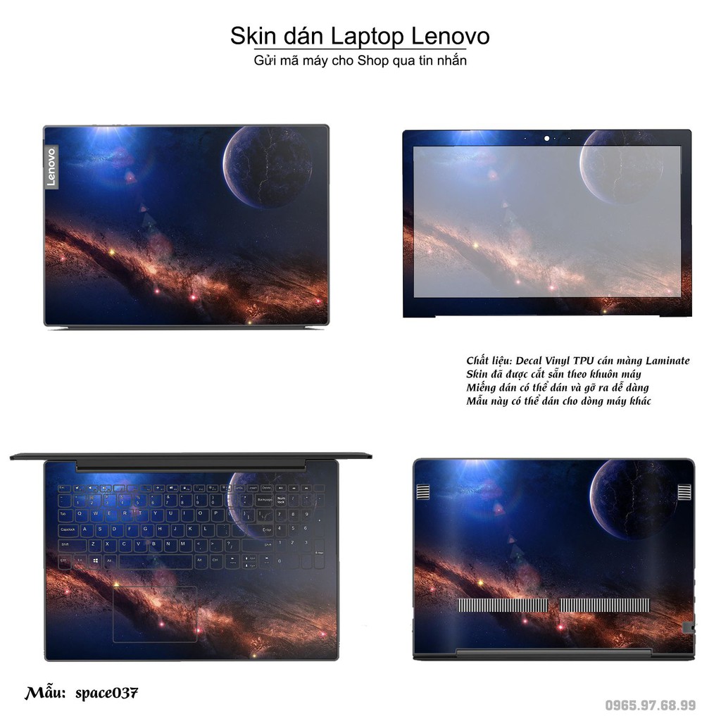 Skin dán Laptop Lenovo in hình không gian nhiều mẫu 7 (inbox mã máy cho Shop)