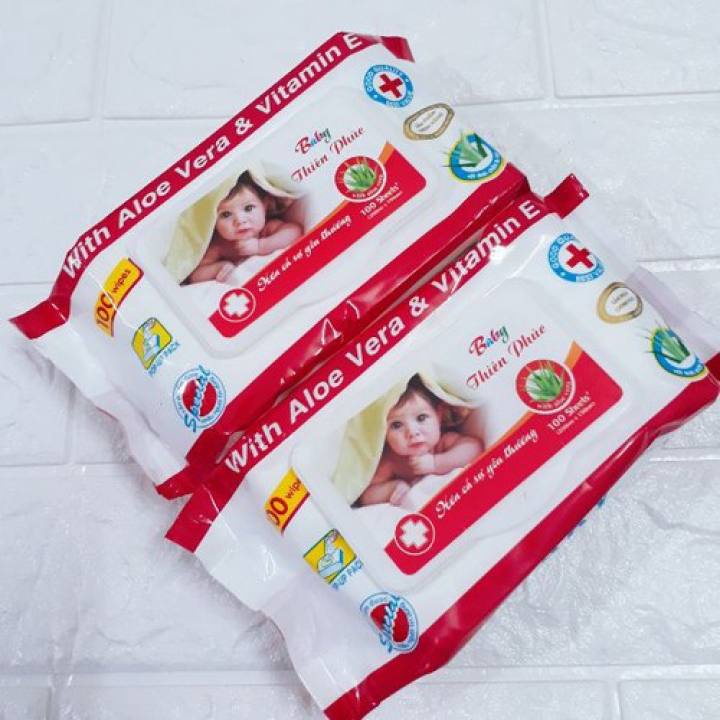 Khăn giấy ướt Baby hương dịu nhẹ 80gr gồm 100 tờ kích thước 20cm x 15cm