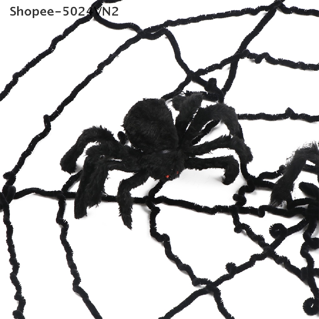 Mạng Nhện Đen Trang Trí Halloween 30 / 60 / 75 / 90 / 125cm
