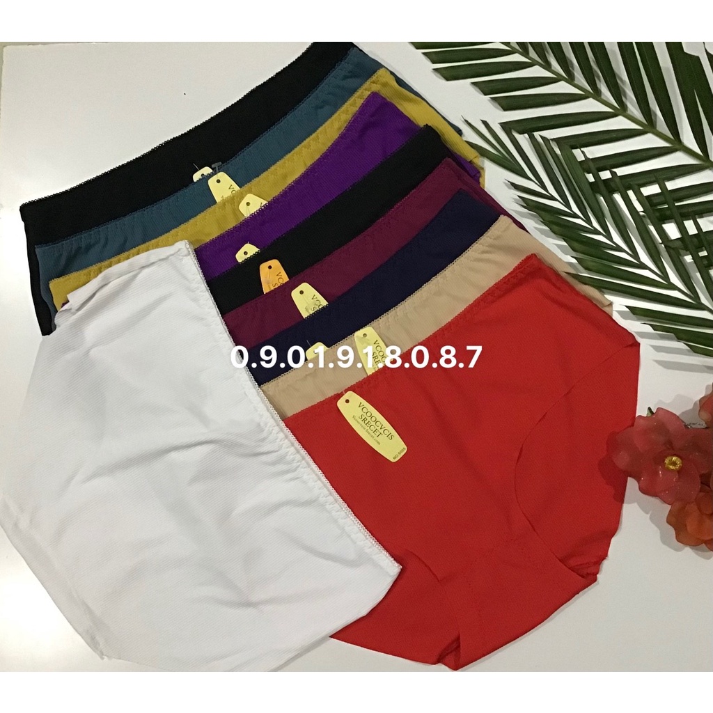 Quần lót nữ su cao cấp lưng cao form đại không viền mông combo 10 quần sịp nữ đường may chắc chắn từ 55kg đến 70kg