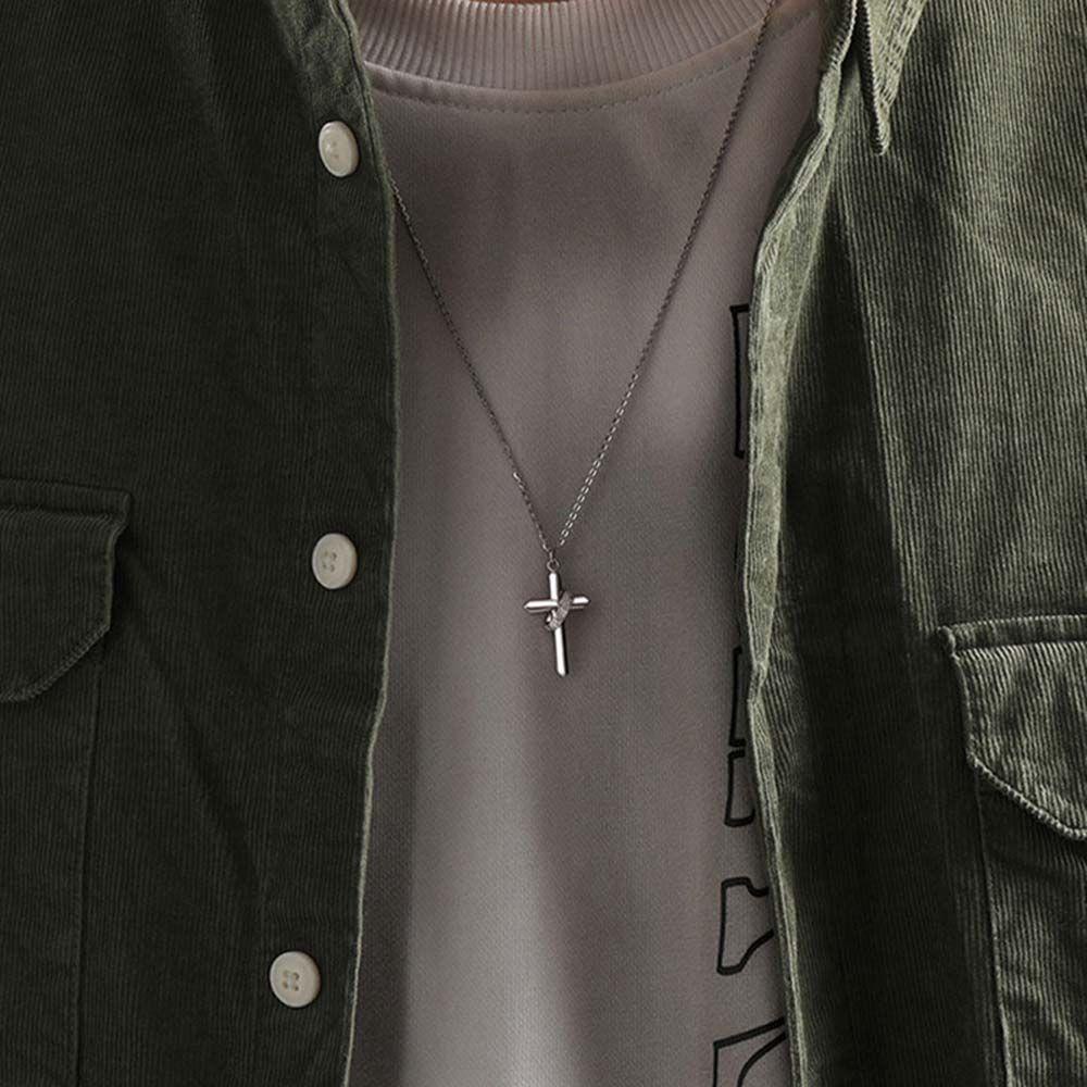 Vòng cổ Mặt Chữ Đơn Giản Thời Trang Hàn Quốc Cho Nam