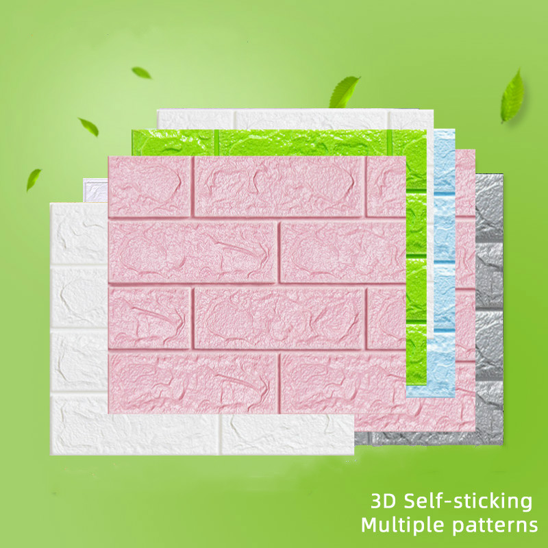 Giấy dán tường giả gạch 3D chống thấm nước sử dụng tiện lợi