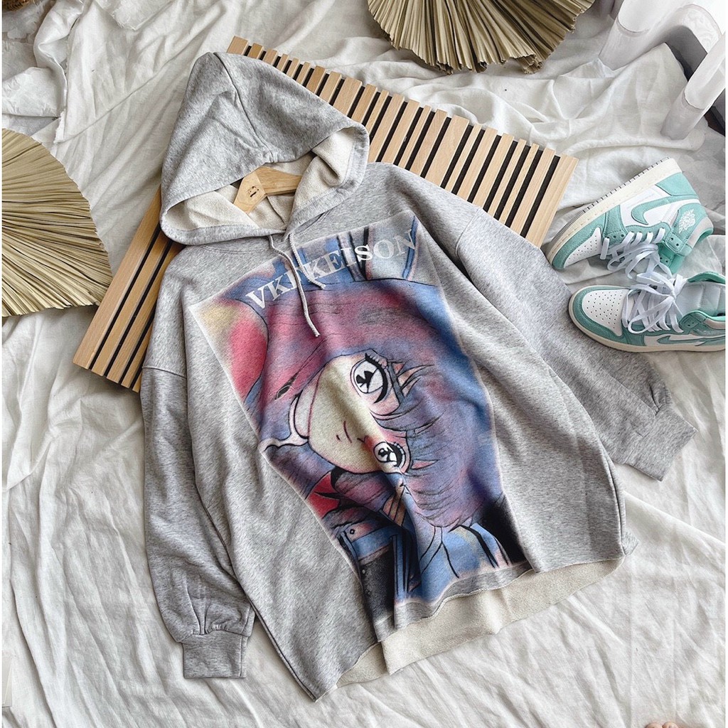 Áo hoodie nữ form rộng, áo hoodie nữ có mũ siêu dễ thương chất nỉ dày dặn dễ mix đồ siêu cá tính Tây Thi Shop | BigBuy360 - bigbuy360.vn