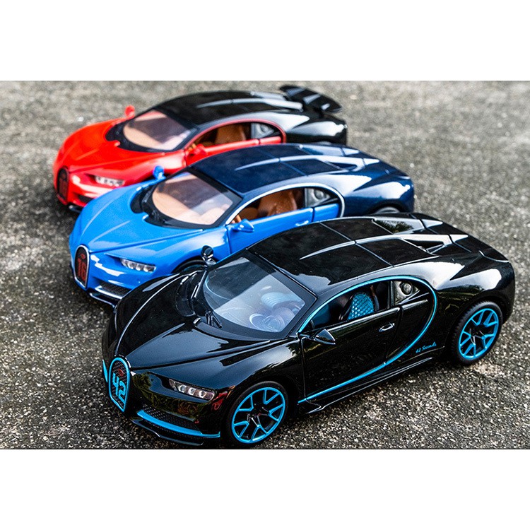 Xe mô hình Bugatti Chiron chính hãng Miniauto, tỉ lệ 1:32, có đế trưng bày