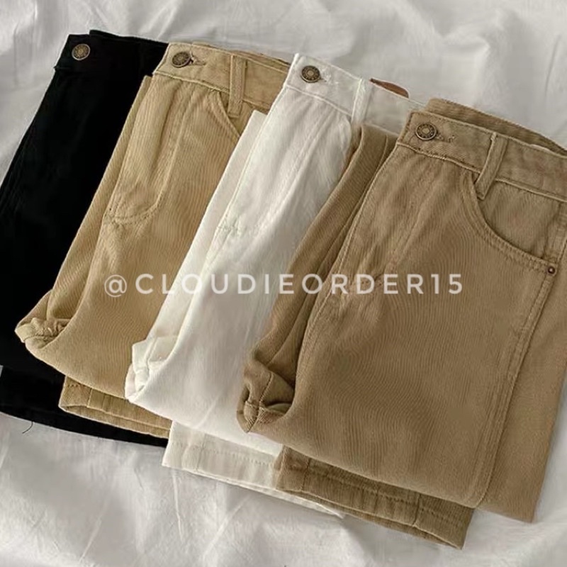 Quần Jean Baggy Ống Suông Nhiều Màu Retro Quảng Châu CLC