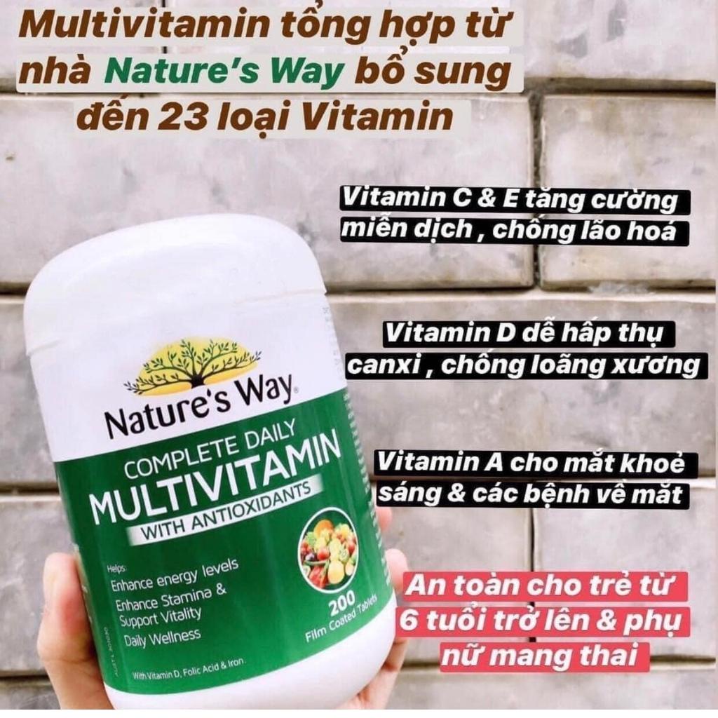 Vitamin Tổng Hợp Tảo Biển Úc Nature Way's Complete Daily Multivitamin 200 Viên Tăng Cường Đề Kháng