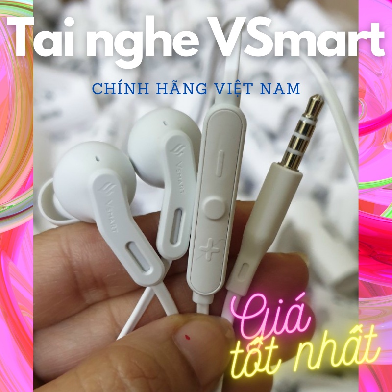 Tai nghe Vsmart Chính hãng 3.5mm dây dẹp chối rối