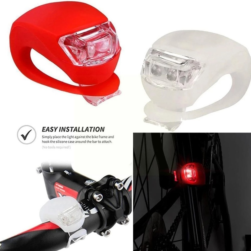 Đèn LED Silicone Cảnh Báo An Toàn Gắn Phía Trước/Sau Xe Đạp Chống Nước