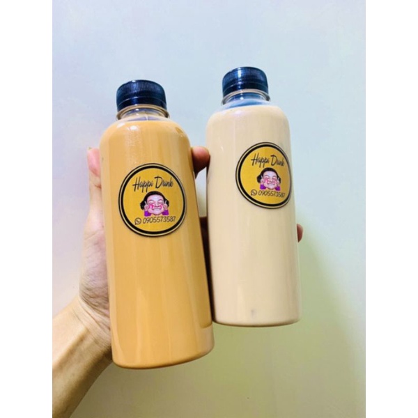 Chai Nhựa Đựng Trà Sữa Nắp Đen 100ml-330ml-500ml. NHỰA HUYSUN. Các Loại - Vuông, Tròn