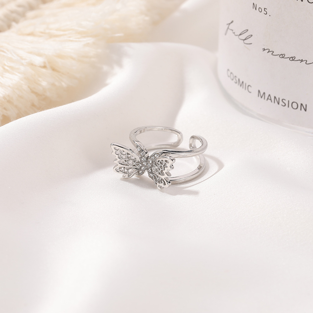Nhẫn dạng mở hình bướm rỗng cổ điển thời trang khí chất cho nữ