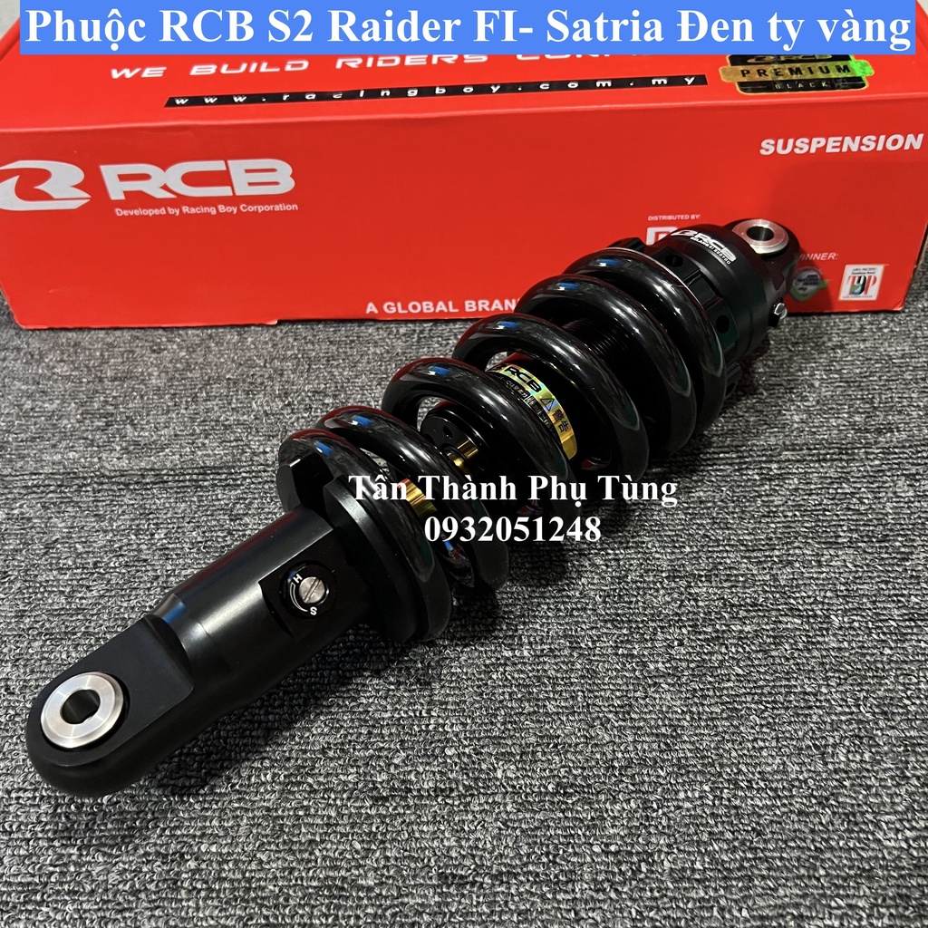 Phuộc RCB Raider Fi- Satria S2 Đen ty vàng chính hãng Phukienxe