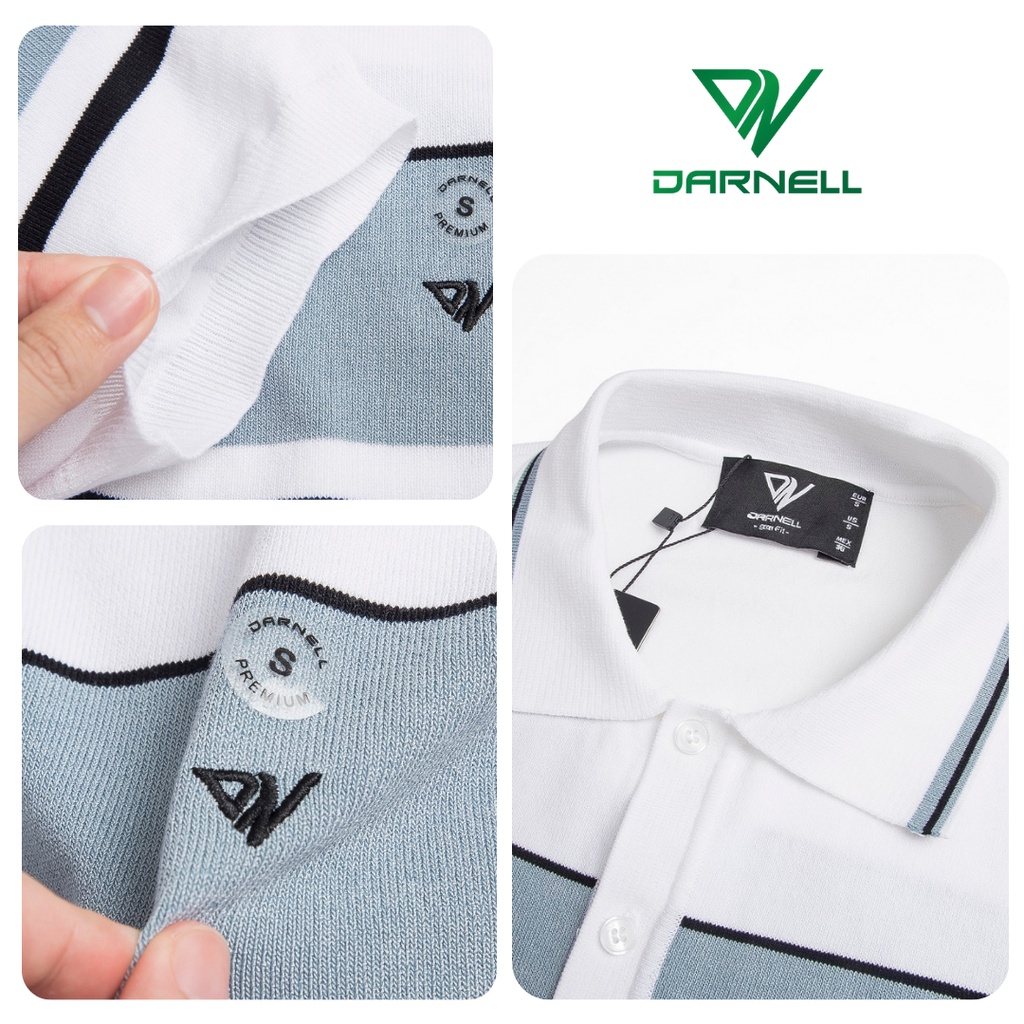 Áo thun polo nam Darnell, áo phông chính hãng cao cấp, áo thun ngắn tay có cổ chất dệt kim mềm mịn bền đẹp DN0030