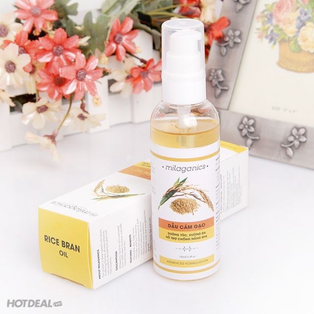 Dầu Cám Gạo Milaganics sáng da, mờ thâm nám