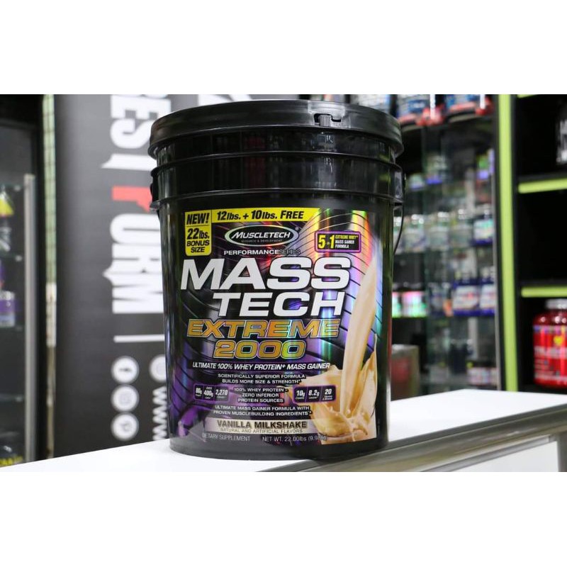 Sữa Tăng cân tăng cơ MuscleTech Mass Tech Extreme 2000 (22lbs) 10kg