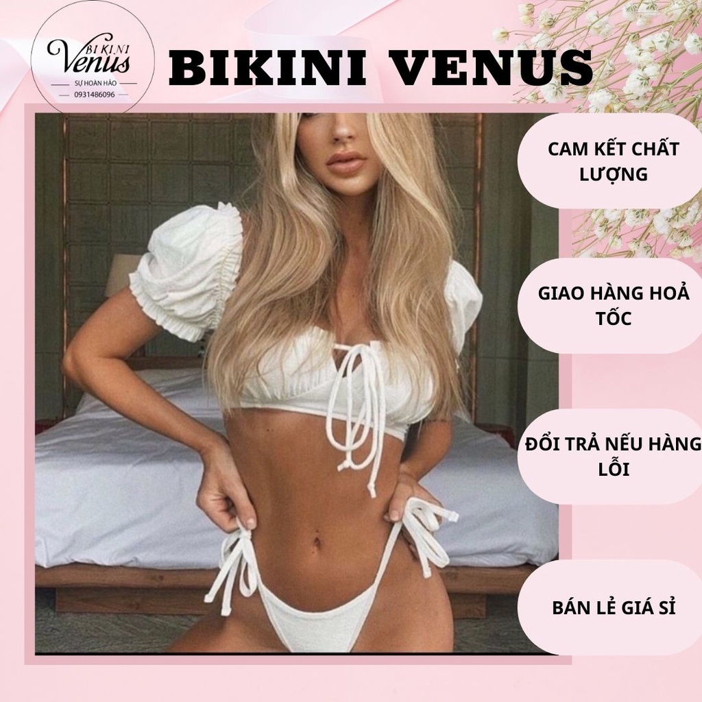 [ FROM CHUẨN ] Bikini  đồ bơi đi biển Hiền Hồ tay bồng ,kèm video thật shop tự  quay