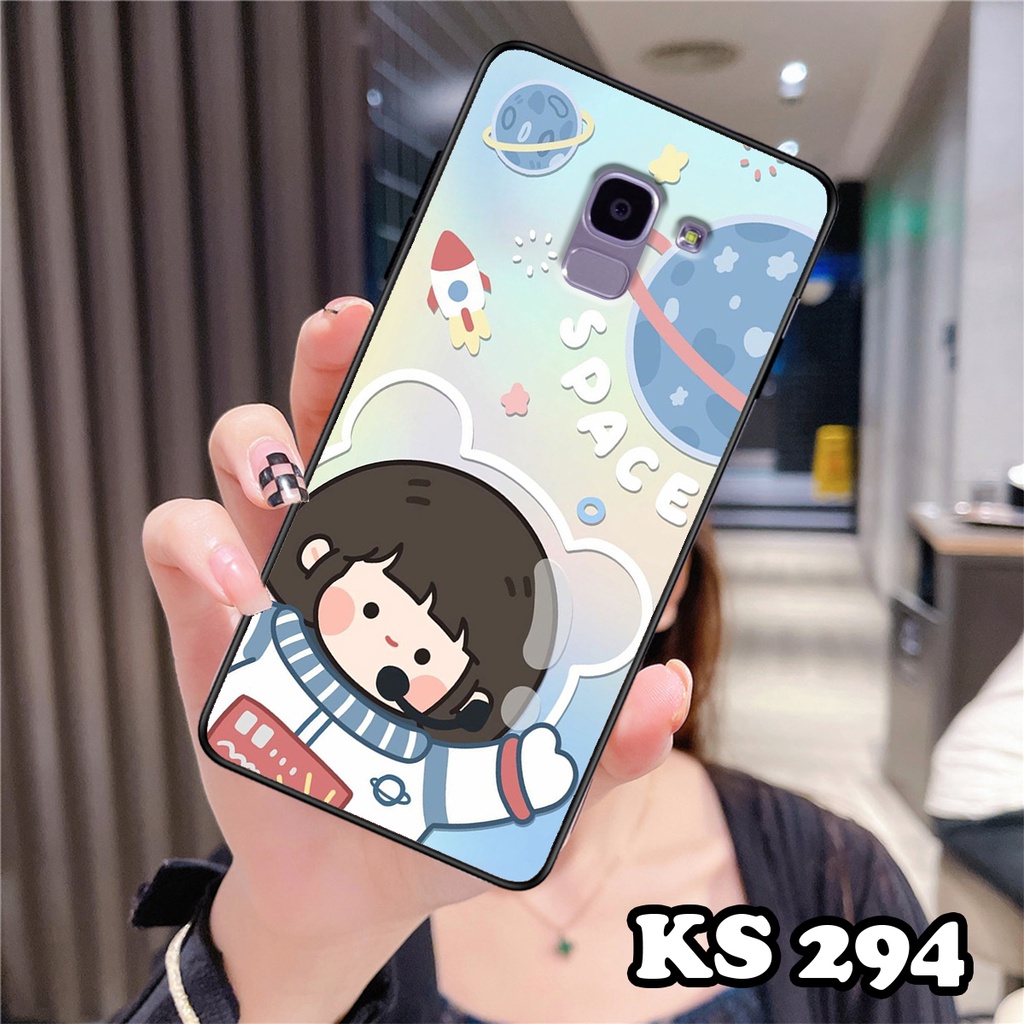 Ốp lưng Samsung A6 2018 - Samsung A6 Plus - Ốp Samsung in hình Ngân hà &amp; Roro Jumb - Lưng nhám viền TPU