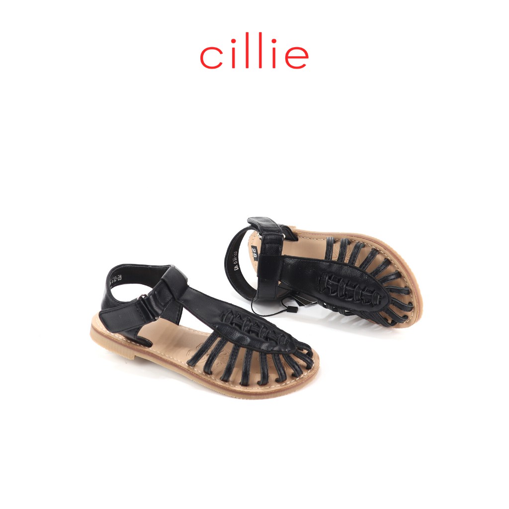 Giày sandal rọ bé gái đế bệt êm mêm quai dán tiện lợi đi học đi chơi Cillie 1163