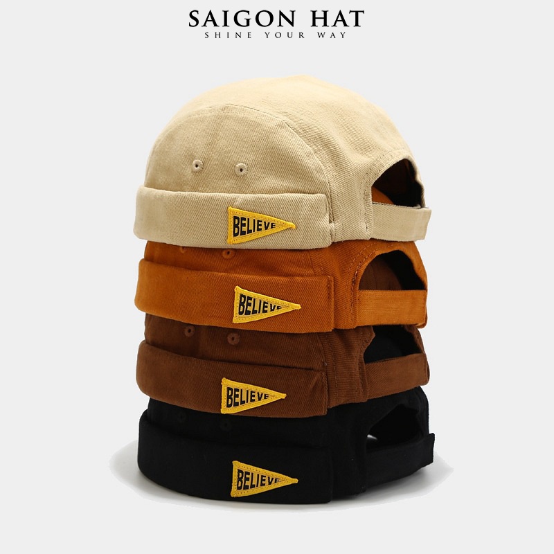 Mũ nồi tròn miki hat nam nữ không vành BELIEVE form beanie phong cách Hàn Quốc SAIGON HAT