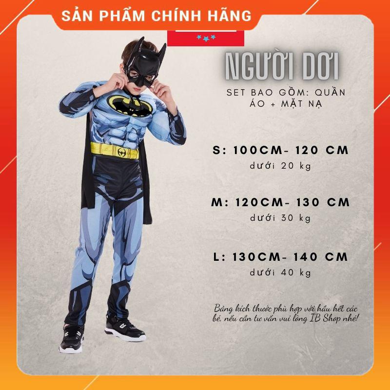 Trang phục hóa trang Batman Người Dơi Cho trẻ em