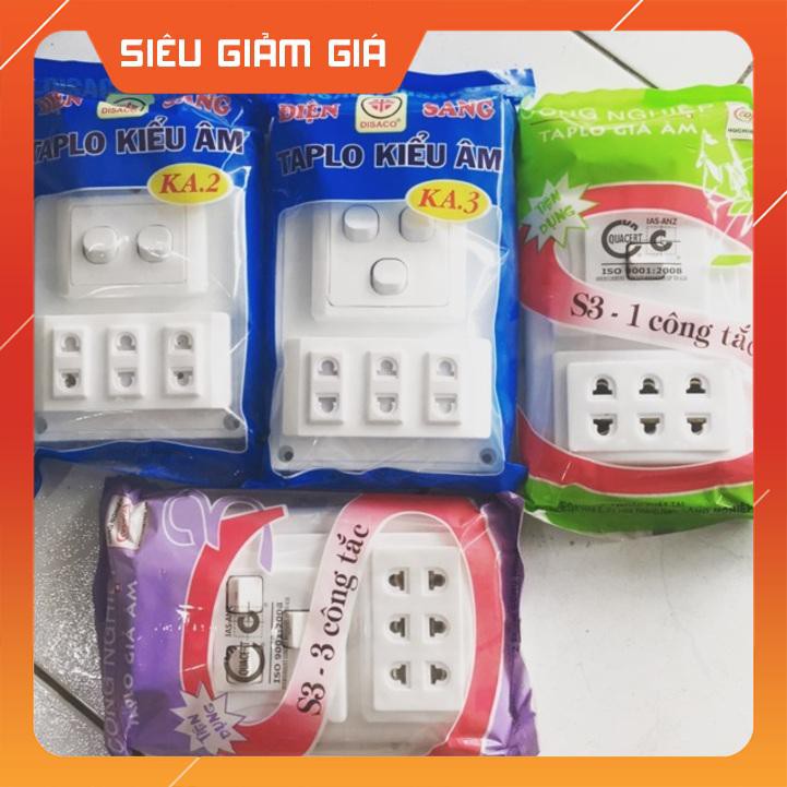 Ổ điện- taplo giả âm tường conip-điện sáng