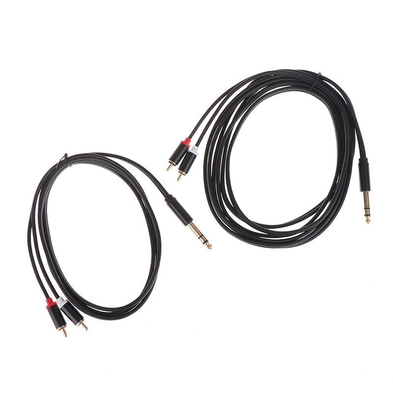 Cáp Chuyển Đổi Âm Thanh 6.35mm Sang 2rca Rca Male Mạ Vàng | BigBuy360 - bigbuy360.vn