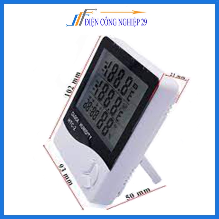 Đồng hồ đo nhiệt độ, đồng hồ đo độ ẩm HTC2 màn hình LCD