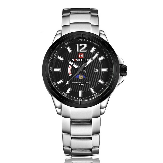 Đồng hồ nam dây thép đặc cao cấp NaviForce 9084