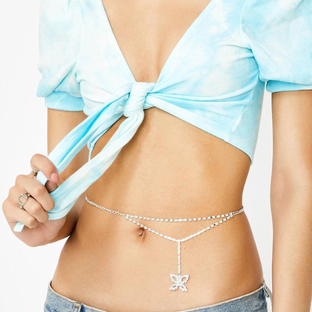 Thắt Lưng Chuỗi Xích WMES15H Hình Bướm Phong Cách Hip Hop Thanh Lịch Cho Nữ