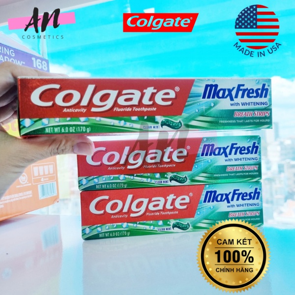 Kem đánh răng thơm miệng COLGATE Maxfresh xanh lá 170g (Kem đánh răng Thái Lan)