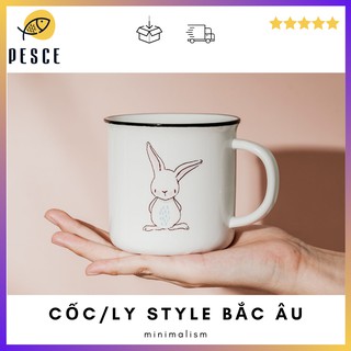 Cốc Sứ Uống Nước - Ly Uống Cafe Hoạ Tiết Thỏ Xinh Xắn