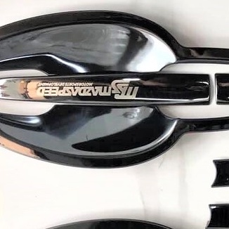 Ốp Tay Nắm, Hõm Cửa Mẫu Tròn Xe Mazda CX5, CX8, Mazda 2, 3, 6 Vân Titan Cao Cấp Nhất Thị Trường - mẫu tròn