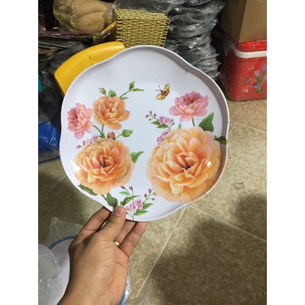 Đĩa Nhựa Phíp Tròn Bày Đồ Ăn,Hoa Quả, Bánh Kẹo