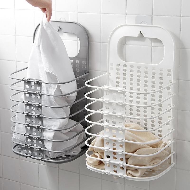 Giỏ đựng quần áo treo nhà tăm và máy giặt trước khi giặt treo tường gấp gọn tiện lợi