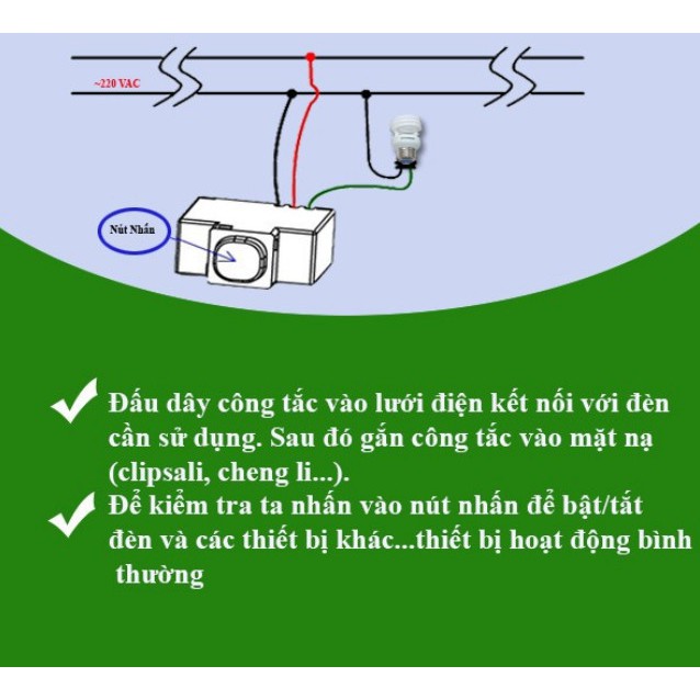 Hạt công tắc điều khiển từ xa RF 433Mhz - TPE RC1S - 220VAC, 1000W