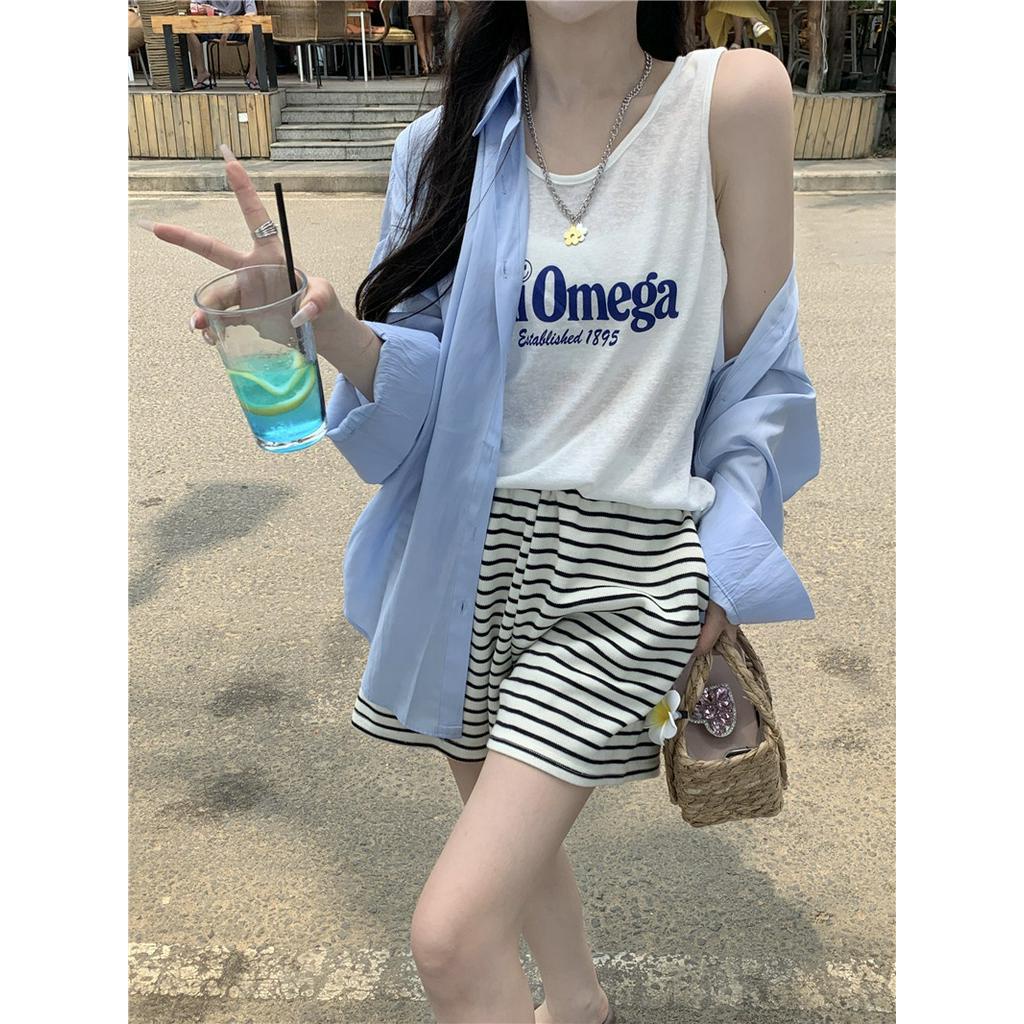 Áo Khoác Cardigan Sát Nách Thoáng Khí In Chữ 63599