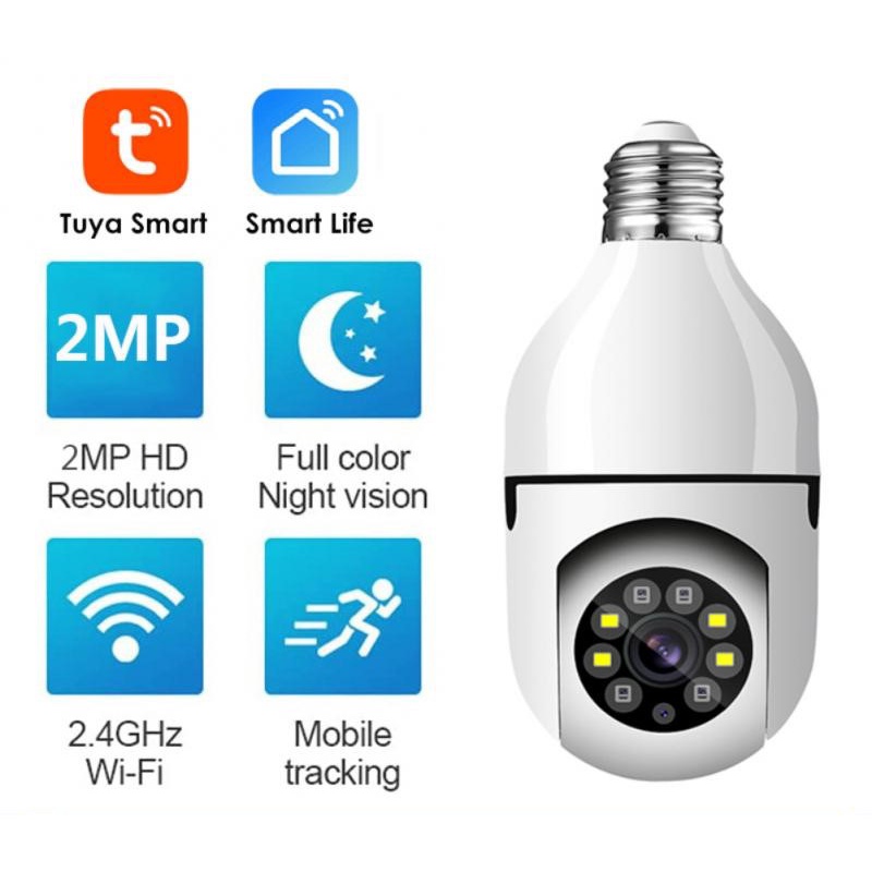 Camera wifi TV-Q09-2MP Tuya FullHD 1080p, quay 360 độ, hồng ngoại, đàm thoại, cảnh báo chuyển động, App Tuya/ Smart Life